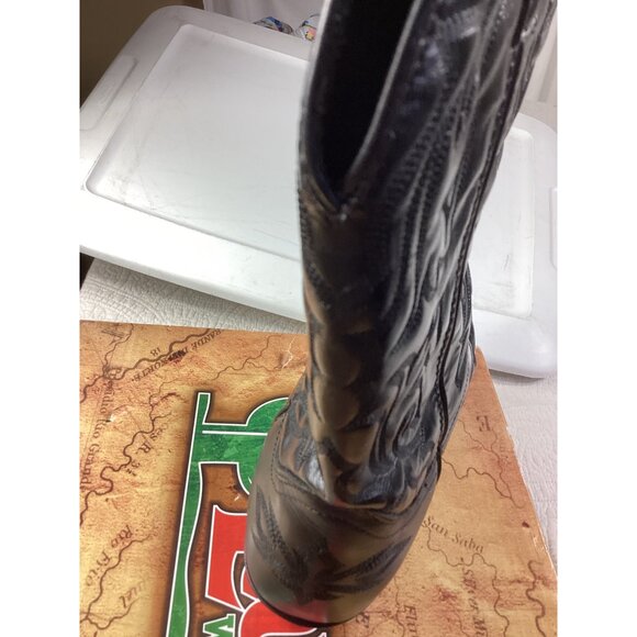 Laredo Cowboy Boots Men’s Black Leather* Sz 11 EW *Hawk*Western Style*Box - Picture 13 of 16
